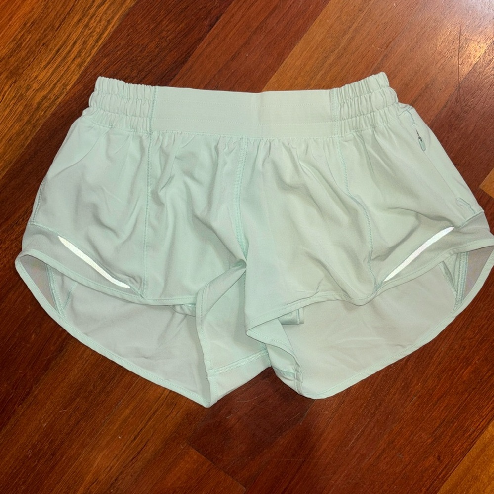 Lululemon Mint Green Hotty Hot Low Rise shorts